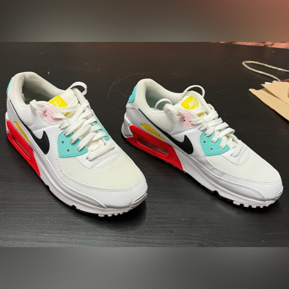 Nike Kids Sneakers - White, Red, pink, yellow, and Blue